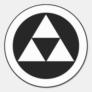 Three scales in circle classic round sticker