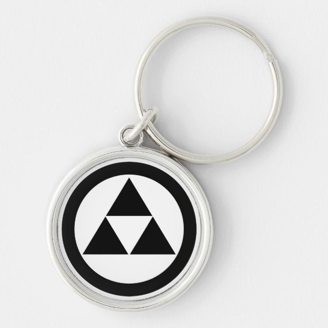 Three scales in circle keychain (Front)