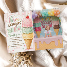 Three Scoops Of Fun 3rd Birthday Party