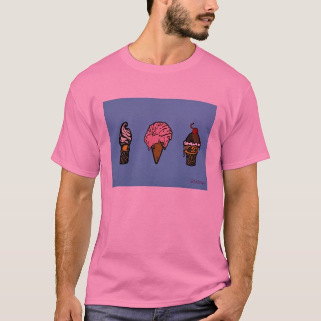 "THREE SCOOPS" T-Shirt (Front)