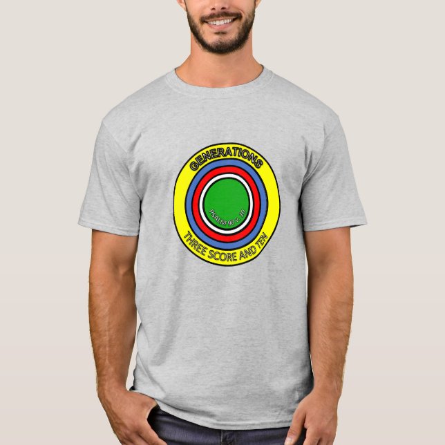 THREE SCORE and TEN Basic T-Shirt (Front)