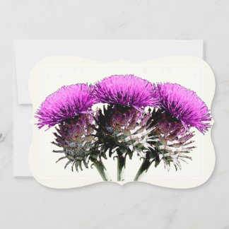 Three Scottish Thistles Card
