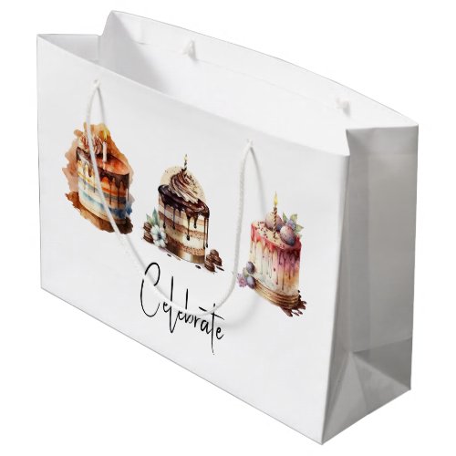  Three Scrumptious Cakes Custom Gift Bag