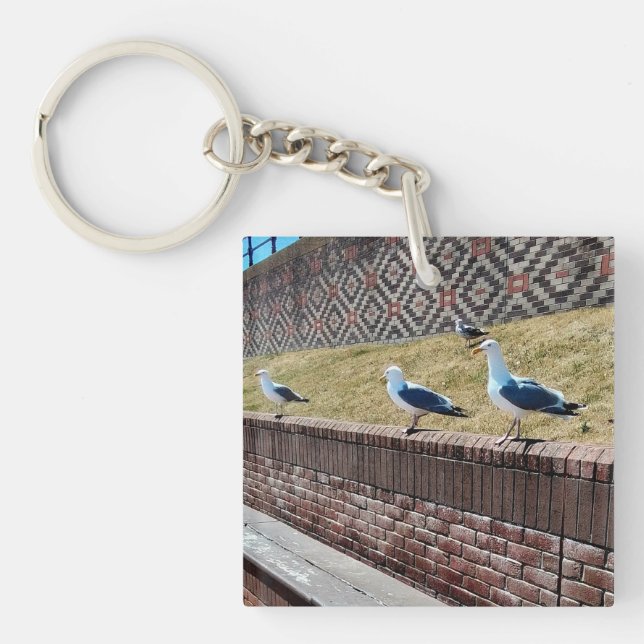 Three seagulls keychain (Front)