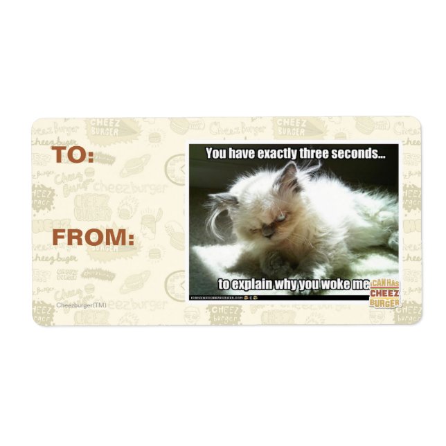 Three seconds label (Front)