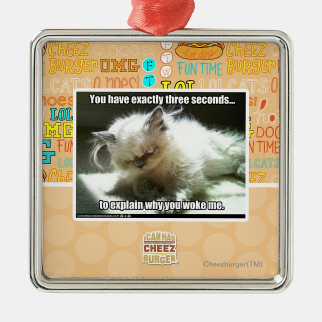 Three seconds metal ornament (Front)