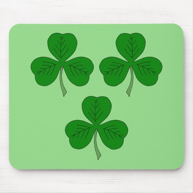 Three Shamrocks Mouse Pad (Front)