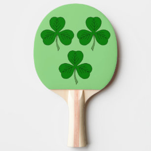 Three Shamrocks Ping Pong Paddle