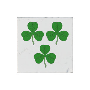 Three Shamrocks Stone Magnet