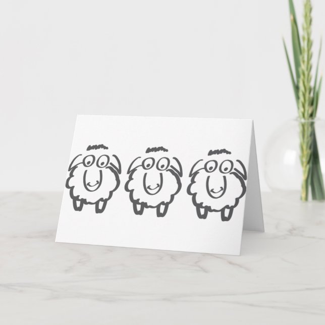 three sheeps card (Front)