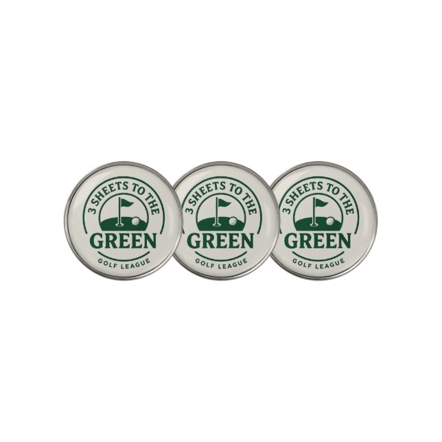 Three sheets to the green ball marker (3 Up)