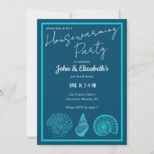 Three Shell Beach Housewarming Party Invitation