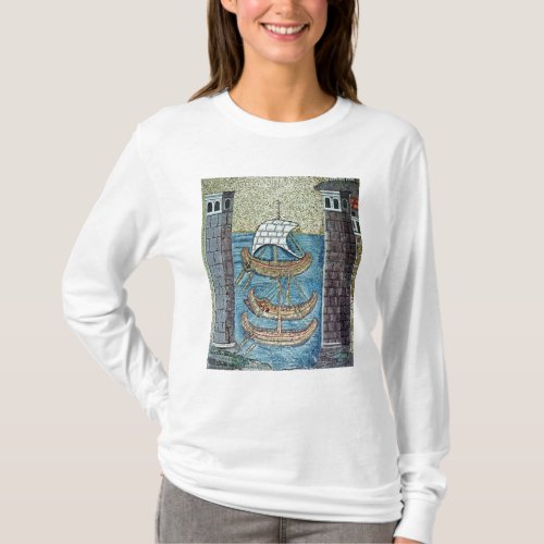 Three ships entering the port of Ravenna T_Shirt