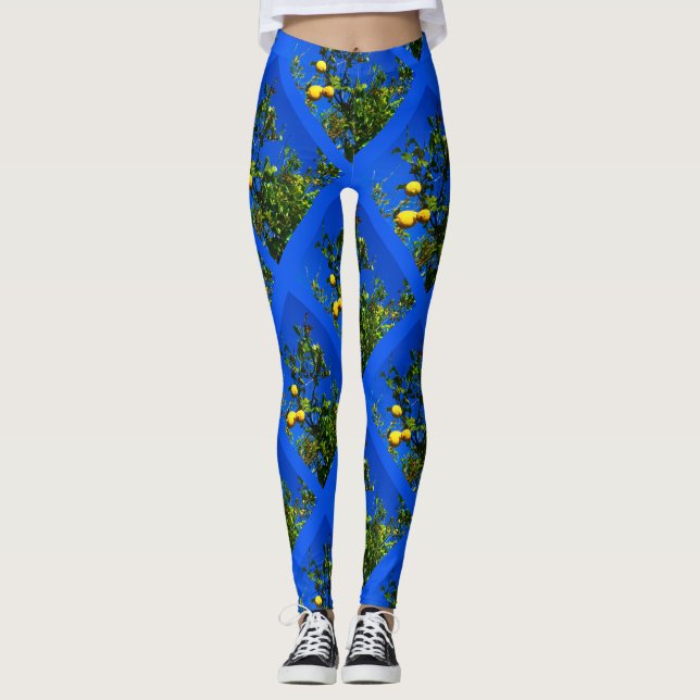 Three Sicilian Lemons Leggings (Front)