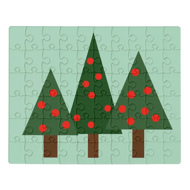 Three Simple Shapes Christmas Trees Jigsaw Puzzle (Puzzle Horizontal)