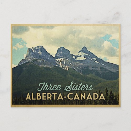 Three Sisters Alberta Canada Postcard