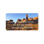 Three Sisters at Arches National Park Label