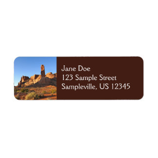 Three Sisters at Arches National Park Label