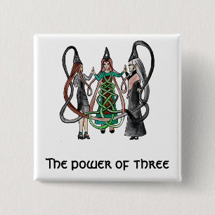 Three Sisters - Celtic witches Pinback Button