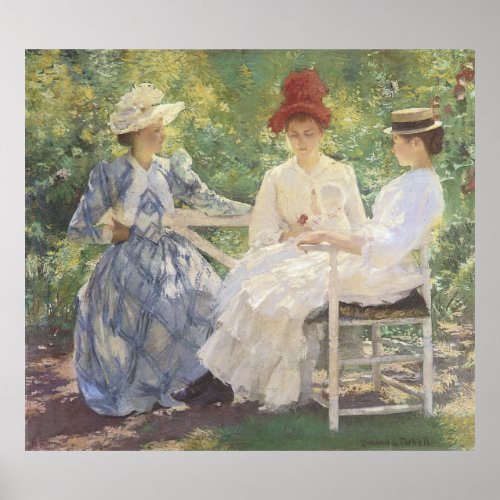 Three Sisters Edmund Charles Tarbell Poster