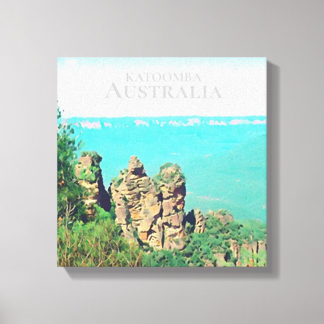 Three sisters Katoomba scenic Australia travel Canvas Print (Front)