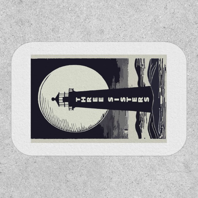 Three Sisters Lighthouse Massachusetts Moon Patch (Front)