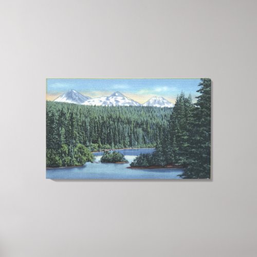 Three Sisters Mountains Near Bend OR from Scott Canvas Print