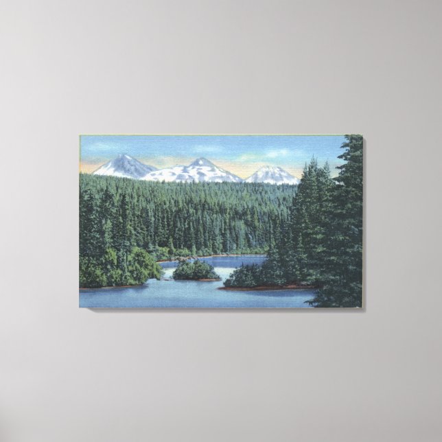 Three Sisters Mountains Near Bend, OR from Scott Canvas Print (Front)