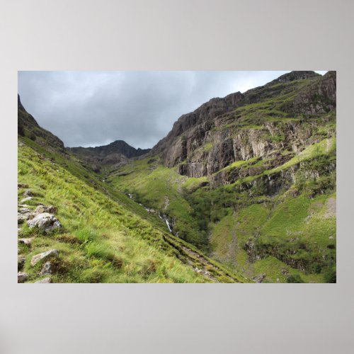 Three Sisters of Glencoe Mountains Scotland Poster