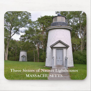 Three Sisters of Nauset Lighthouses Mousepad