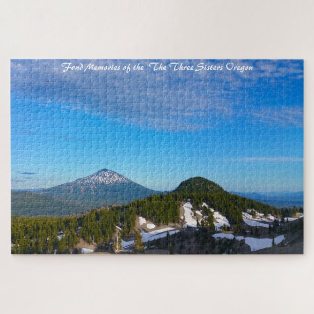 Three Sisters Oregon. Christmas Greetings Jigsaw P Jigsaw Puzzle (Horizontal)
