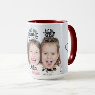 Three sisters sister quotes portrait typography  mug