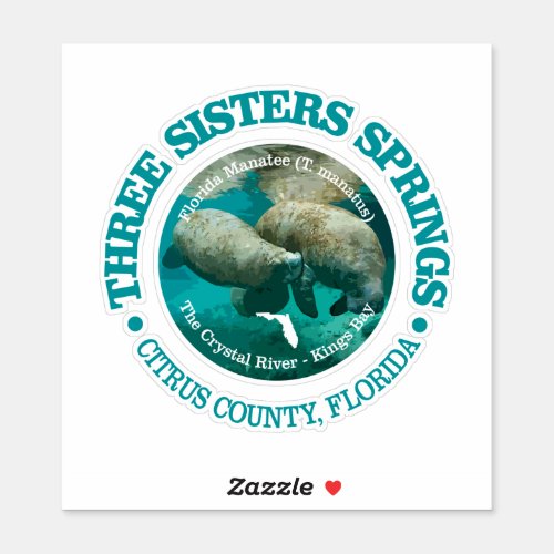 Three Sisters Springs rd Sticker