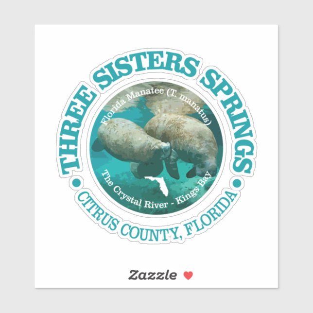 Three Sisters Springs (rd) Sticker (Sheet)