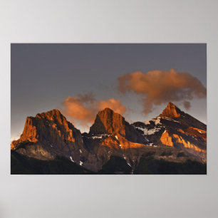 Three Sisters Sunrise Poster