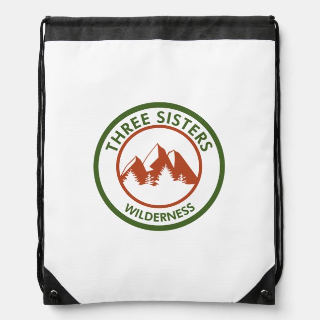 Three Sisters Wilderness Drawstring Bag (Front)