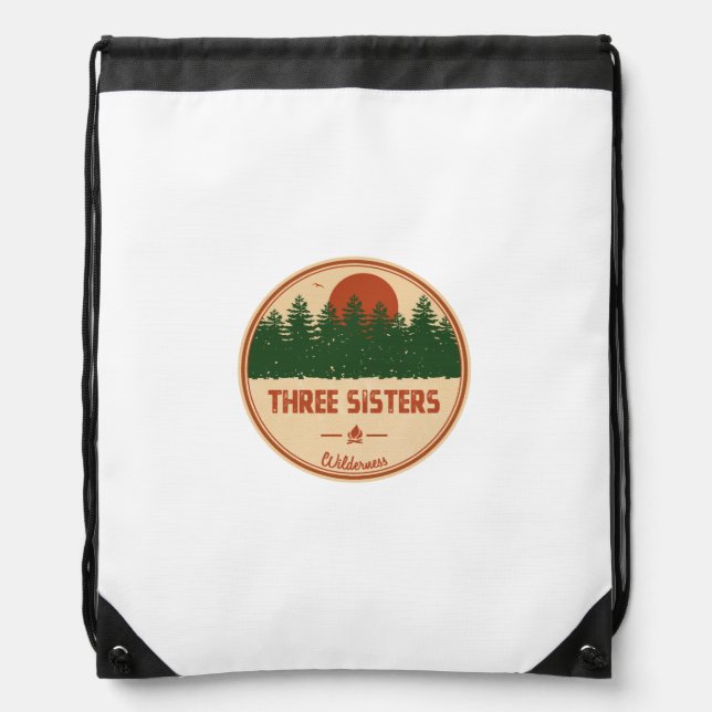 Three Sisters Wilderness Drawstring Bag (Front)
