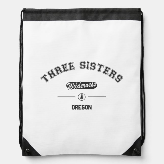 Three Sisters Wilderness Drawstring Bag (Front)