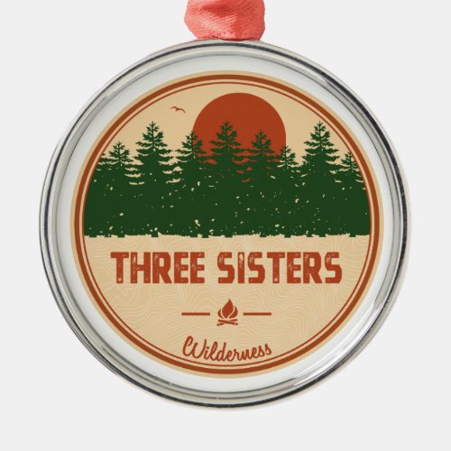 Three Sisters Wilderness Metal Ornament