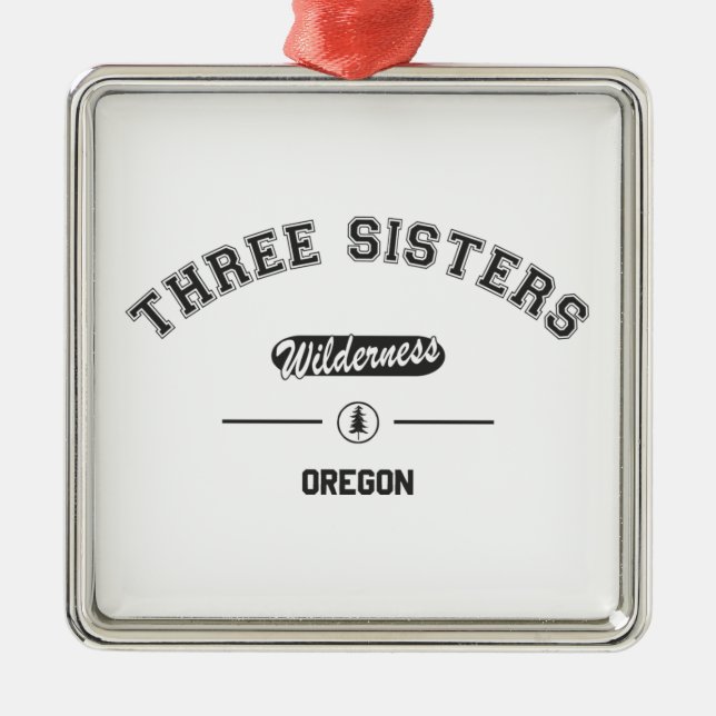 Three Sisters Wilderness Metal Ornament (Front)