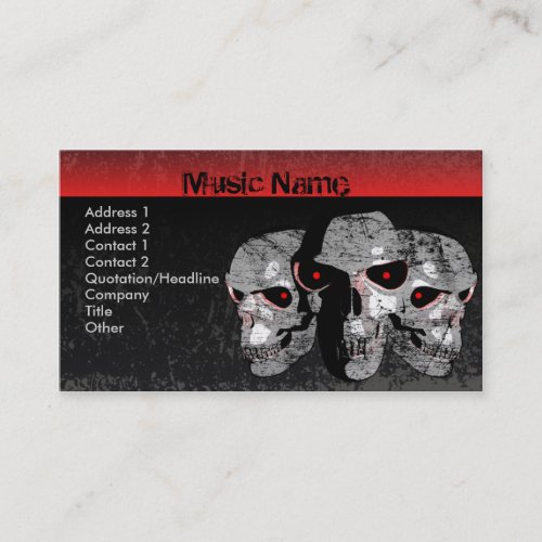 Three Skulls Business Card