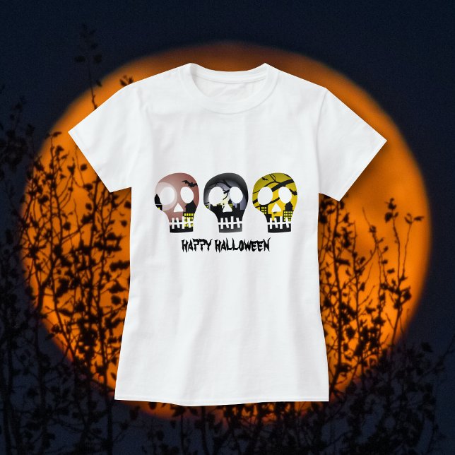 Three skulls Halloween T-Shirts (Creator Uploaded)