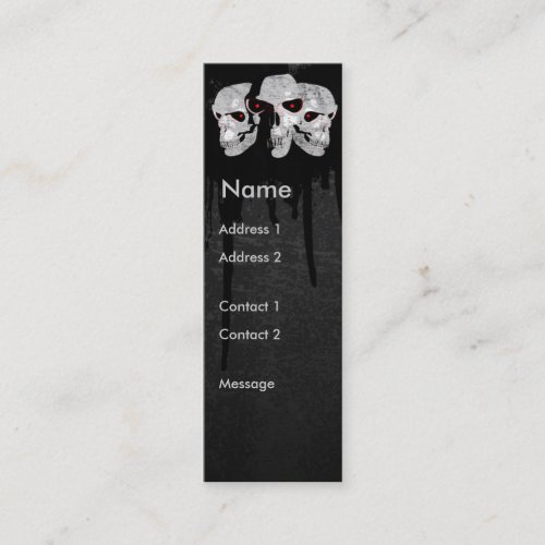 Three Skulls Business Card Template