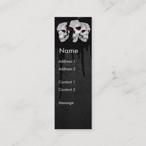 Customizable Three Skulls Business Card Template