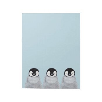 Three Sleeping Baby Penguin Chicks Notepad by LisaMarieArt at Zazzle