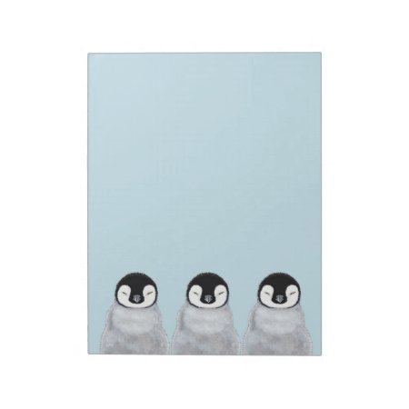 Three Sleeping Baby Penguin Chicks Notepad