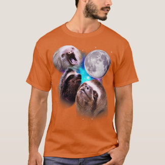 Three Sloths Howl at the Moon T-Shirt