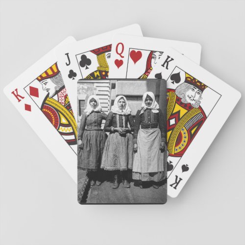 Three Slovak Immigrant Women Playing Cards