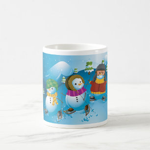 Three Snowman Mug