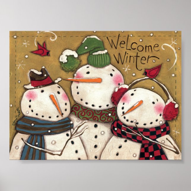 Three Snowmen Poster (Front)
